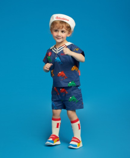 All over dolphin baby short pants