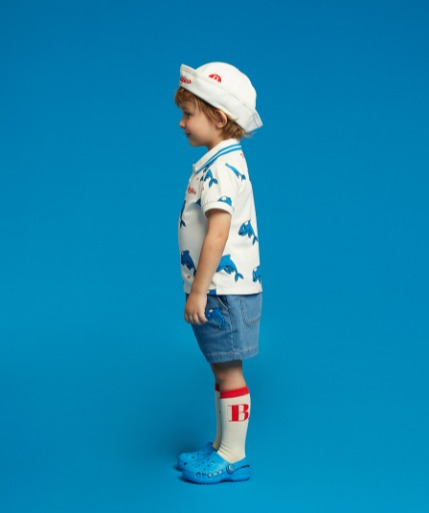 All over dolphin baby short sleeve tee