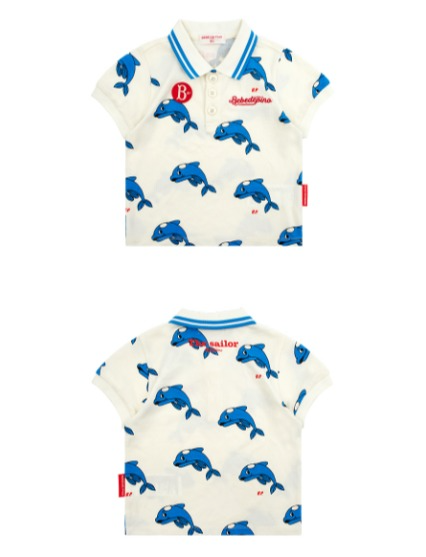 All over dolphin baby short sleeve tee