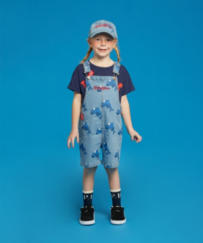 All over dolphin denim overall