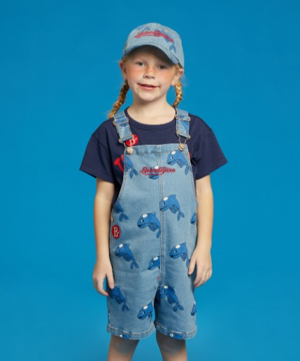 All over dolphin denim overall