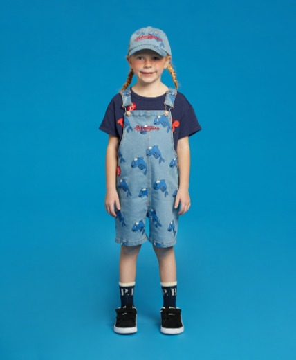 All over dolphin denim overall