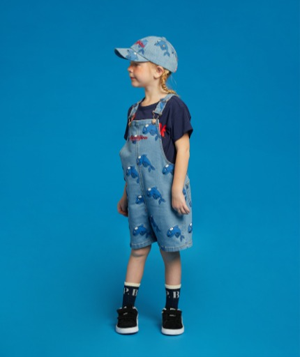 All over dolphin denim overall