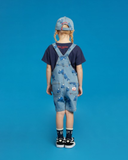 All over dolphin denim overall