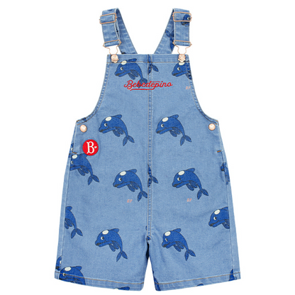 All over dolphin denim overall