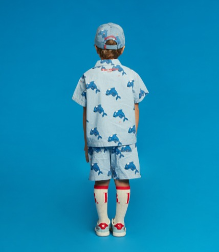 All over dolphin denim shirt