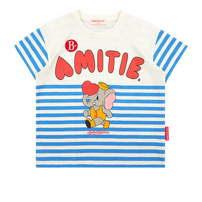 Amitie stripe short sleeve tee