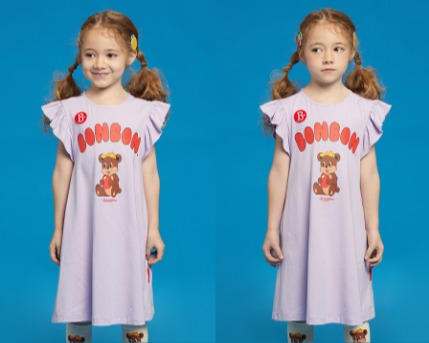 Apple bonbon frill jersey dress