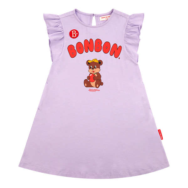 Apple bonbon frill jersey dress