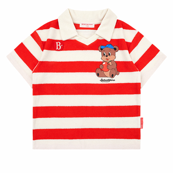 Apple bonbon terry collar tee