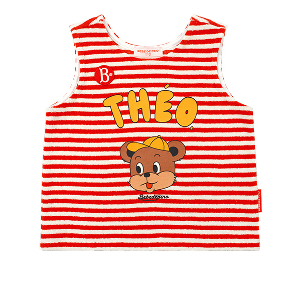 Theo terry stripe sleeveless tee