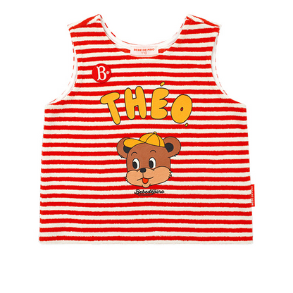 Theo terry stripe sleeveless tee